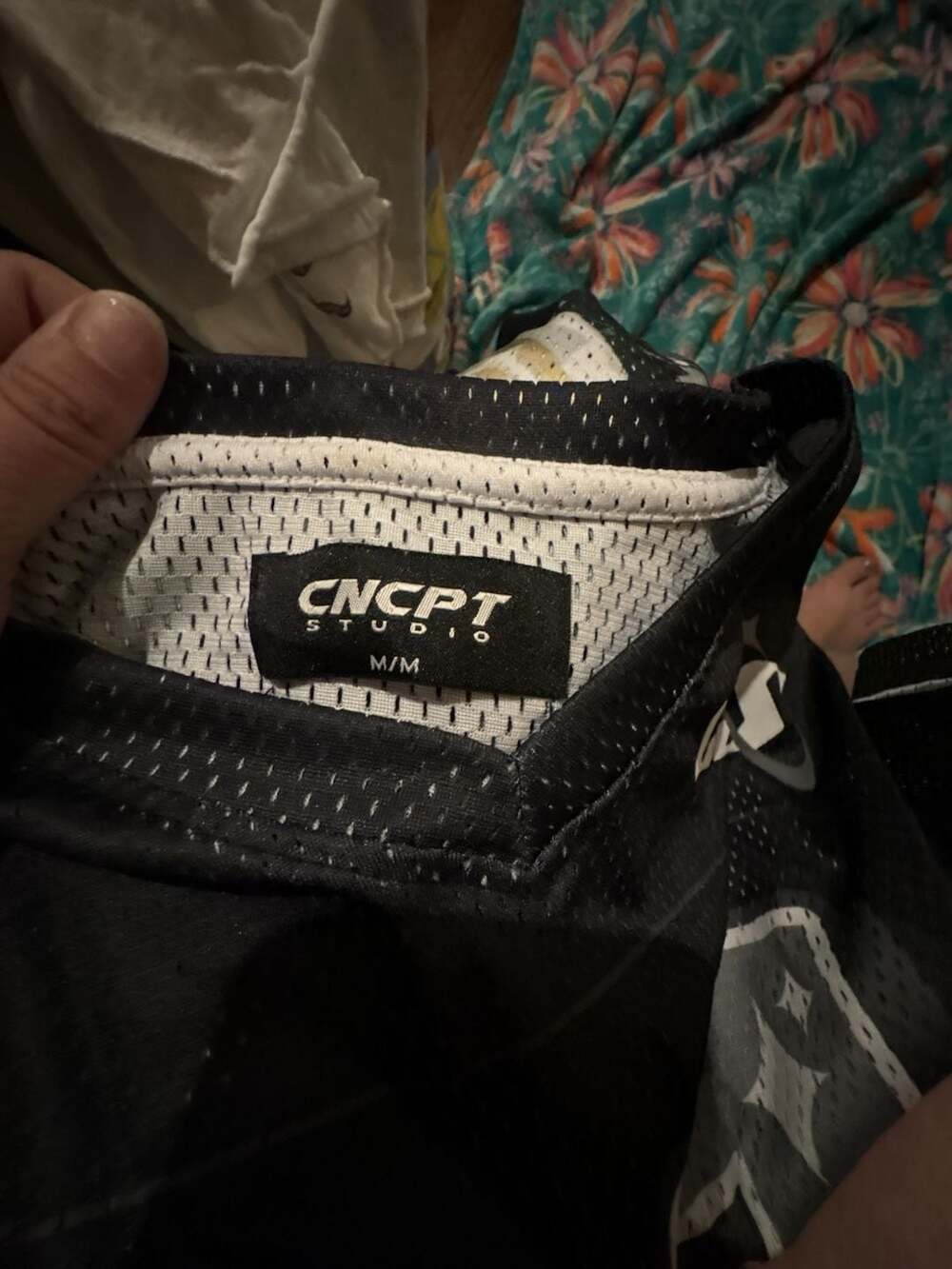 CNCPT Studio Mesh Jersey with Floral Graphic and Number 25